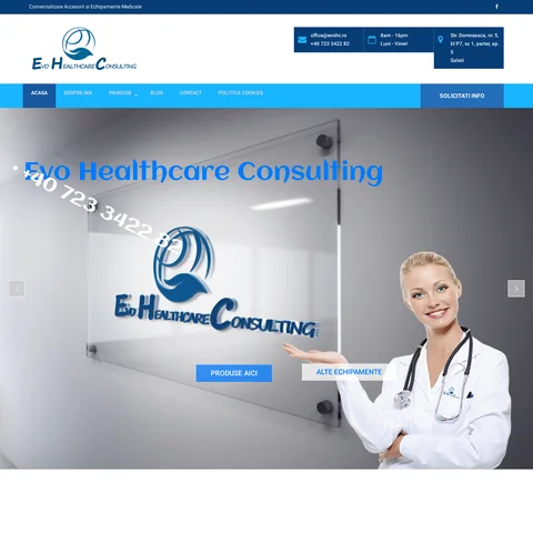Captură din proiectul EVO Healthcare