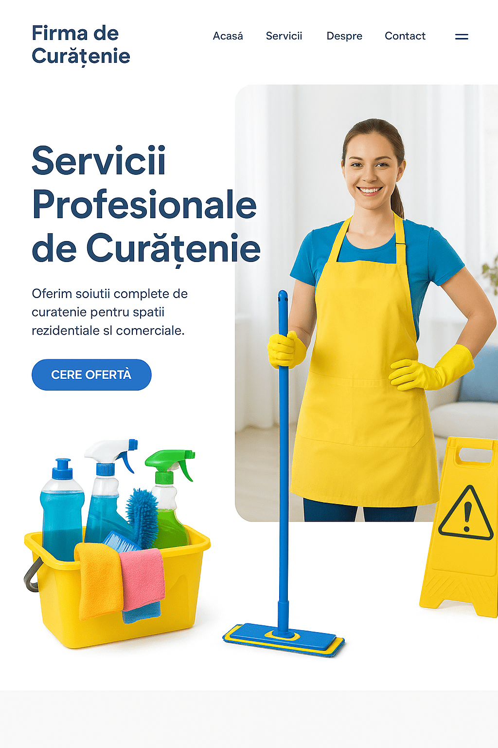 Creare Site Firmă de Curățenie 1 Creare Site Firma de Curatenie