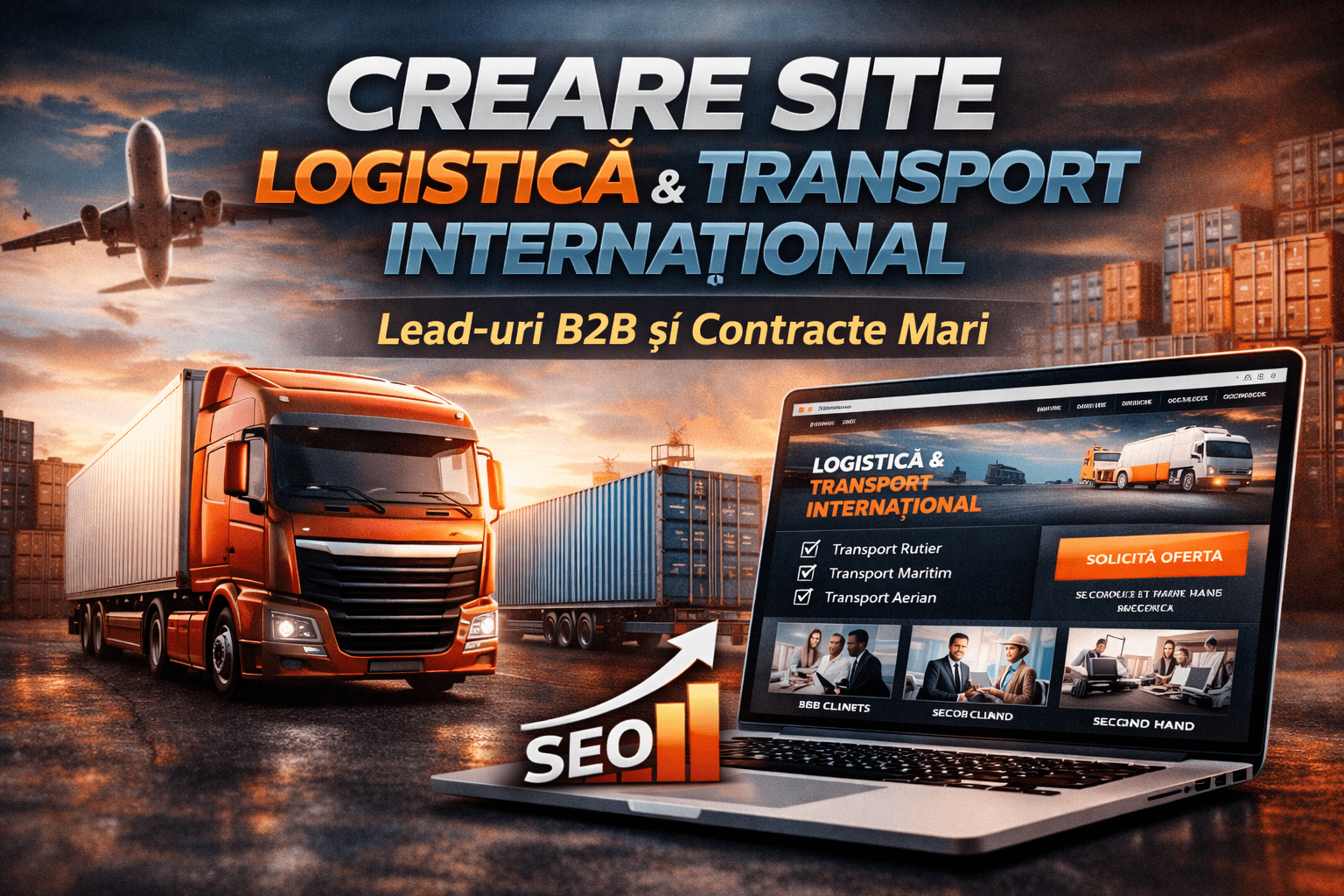 Creare site logistică și transport internațional – cum atragi clienți 1 Creare site transport international