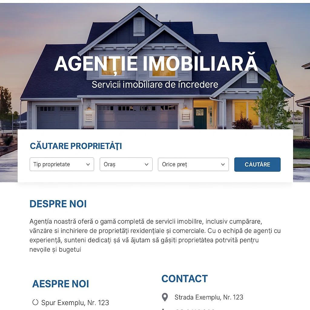 Creare Site Agenție Imobiliara