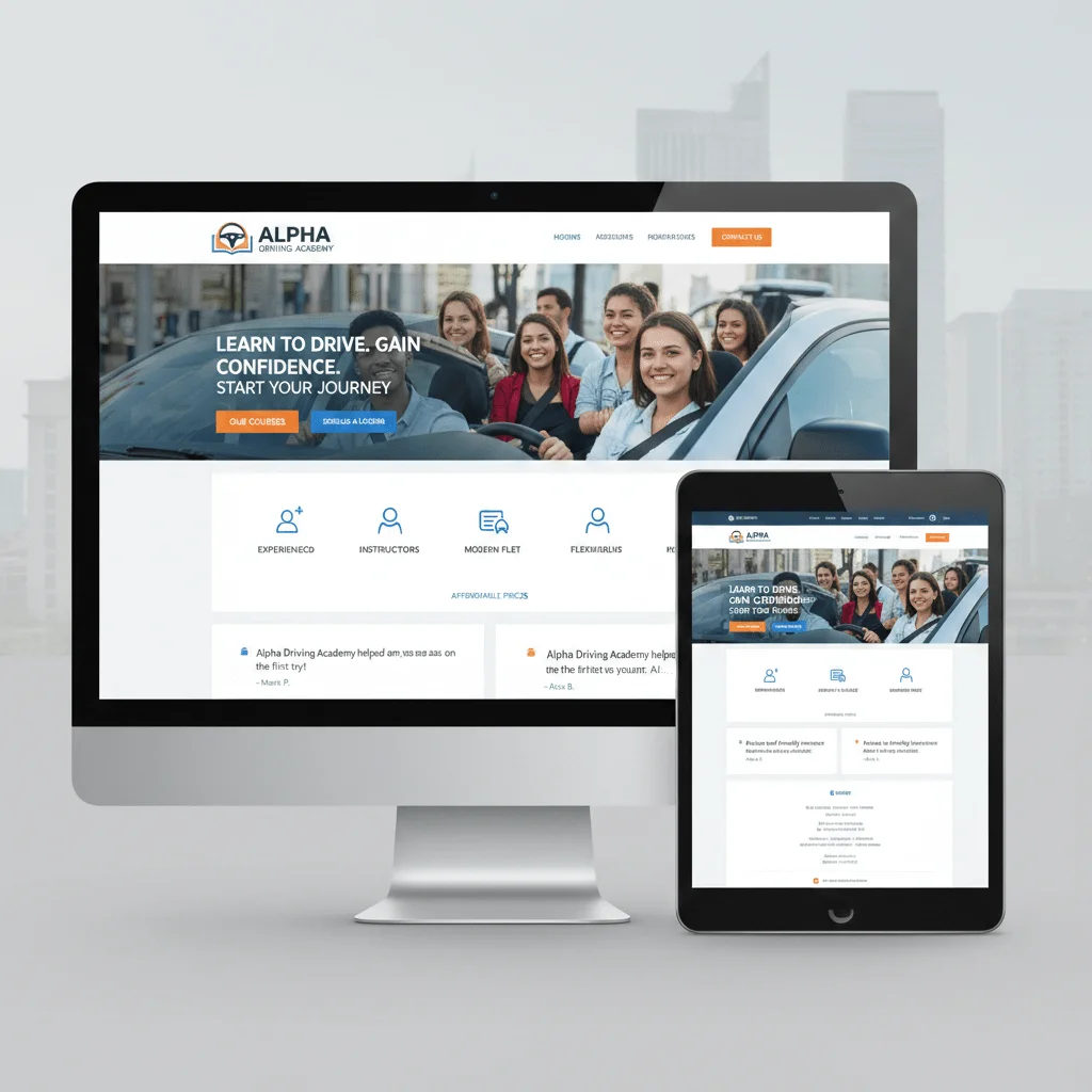 Creare site școală de șoferi 1 Creare site școală de șoferi